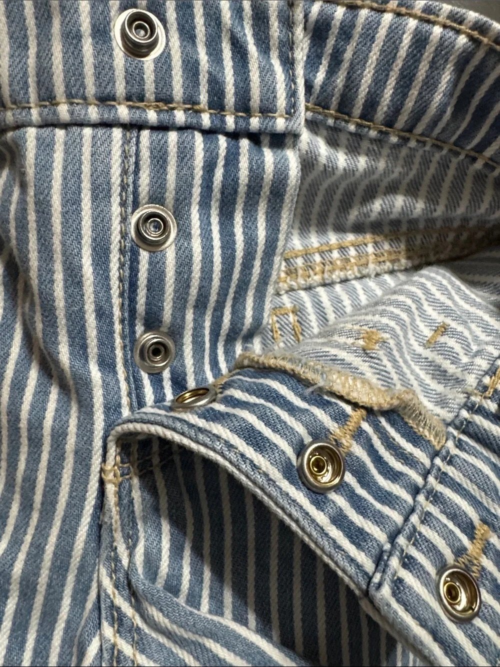 Old Navy Blue & White Striped Cotton Shorts Toddler Girl Size 3T